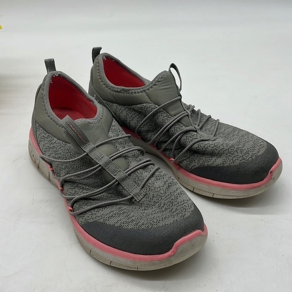 Skechers Shoes - Sketchers Gray Pink Slip On Sneakers with Memory Foam Footbed 8.5. SKT2420C
